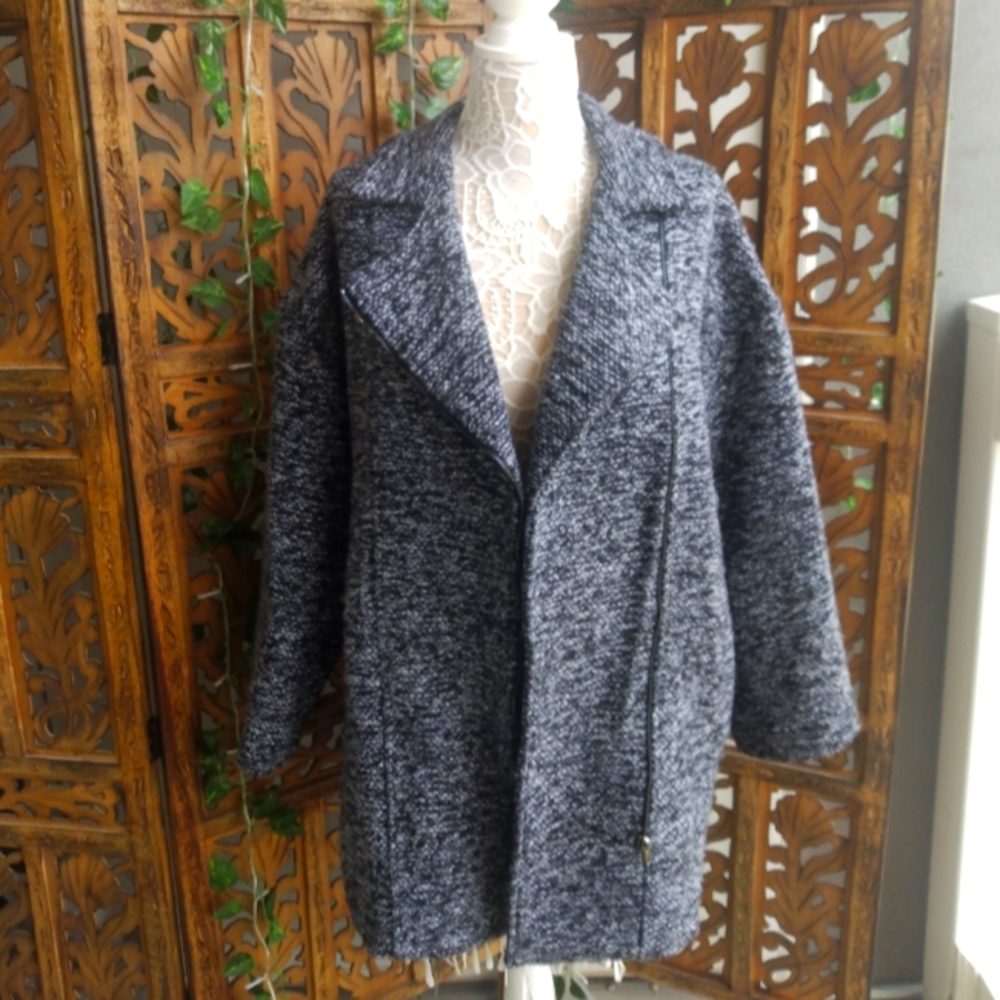 ASTR Nubby Gray Car Coat, Women's M.